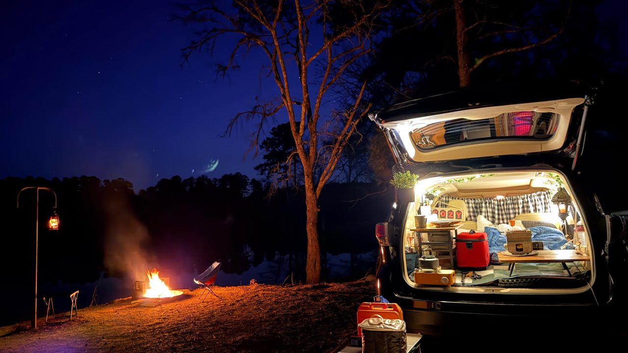 Atlanta Camping Vlog | Quiet Lake Car Camping with Molly