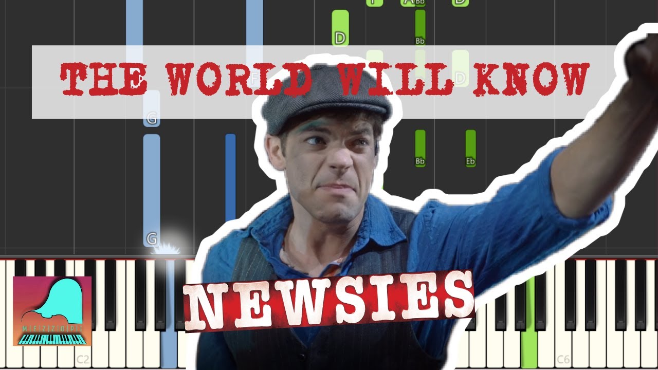 The World Will Know - Newsies | Piano Accompaniment Tutorial (Synthesia)