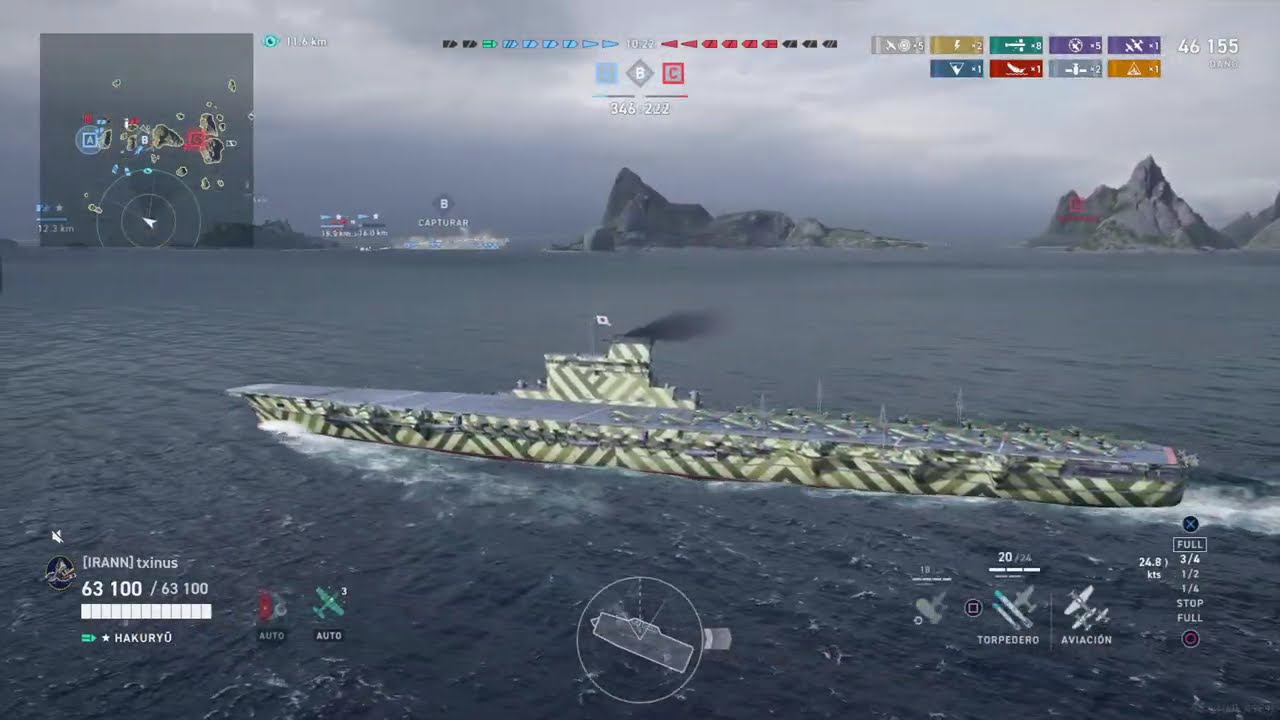 HAKURYU 4 KILLS 110K DMG World of Warships: Legends
