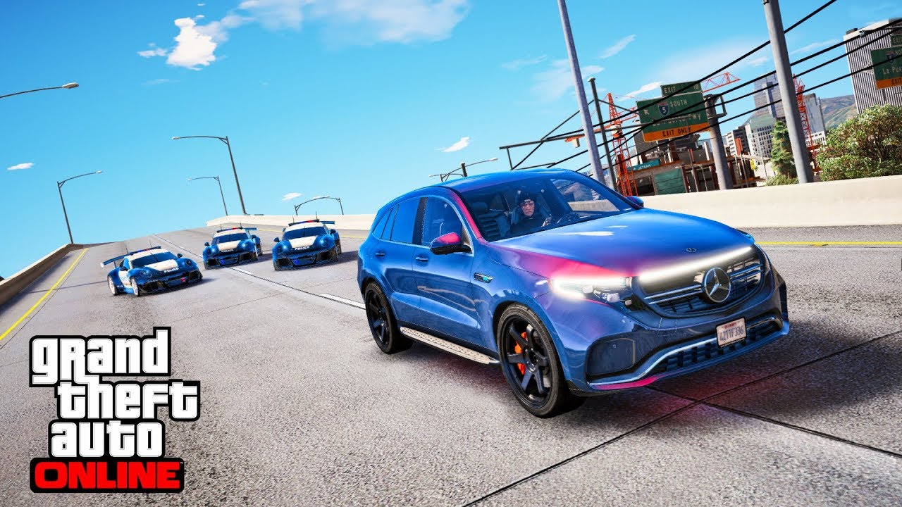 ГТА 5 ПОЛИЦИЯ МОД - ПОЛИЦЕЙСКАЯ ПОГОНЯ ЗА MERCEDES-BENZ EQC 400 AMG LINE В ГТА 5 ОНЛАЙН (ДОГОНЯЛКИ)!