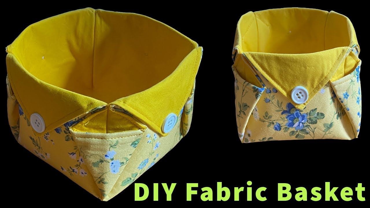 Easy Multi Function Fabric Basket Sewing Tutorial/How To Sew Fabric Basket/DIY Fabric Basket Sewing