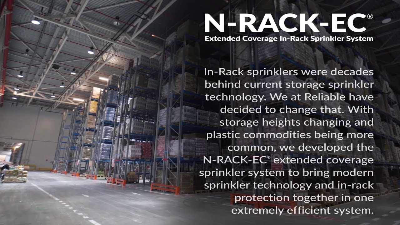 Reliable N-RACK-EC Extended Coverage In-Rack Sprinkler System