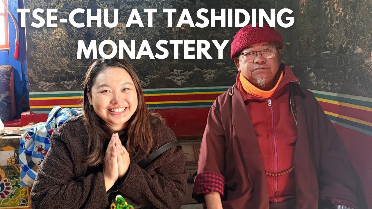 Tashiding’s Tsechu Tsok offerings || Making Sur || Painting the stupa || Spiritual #tibetanvlogger 