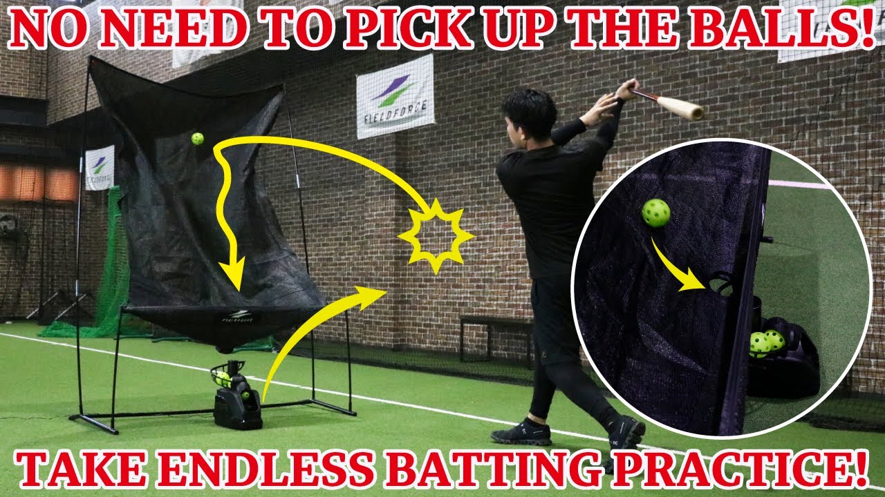 Take Endless Batting Practice!【Compact Type Auto Return Toss Machine and Net】