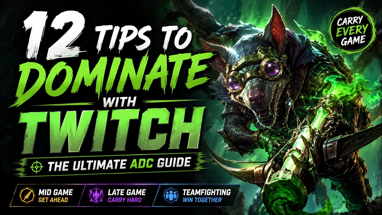 Dominate Your Games as Twitch | ADC Twitch Tips for Mid-Late Game and Teamfighting