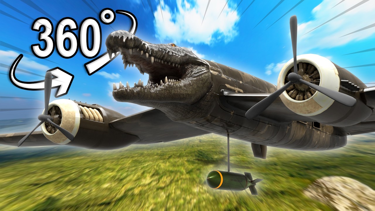 Бомбардиро Крокодило: Берегитесь бомбы! 🐊✈️ | VR 360&deg;