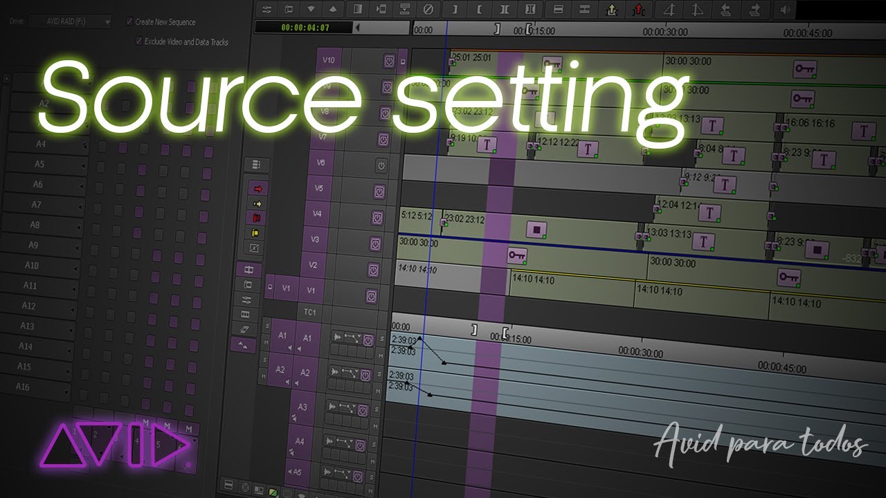 Source Setting en Avid Media Composer