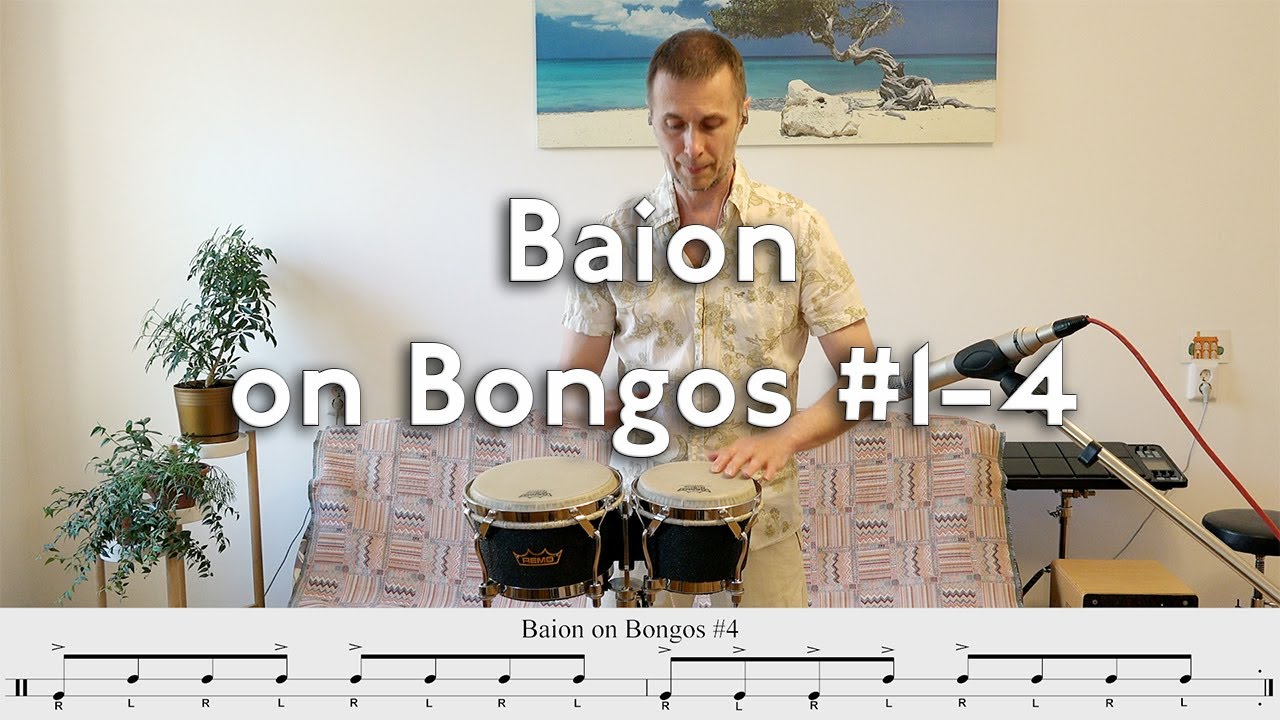 Baion (Baiao) rhythm on Bongos #1–4