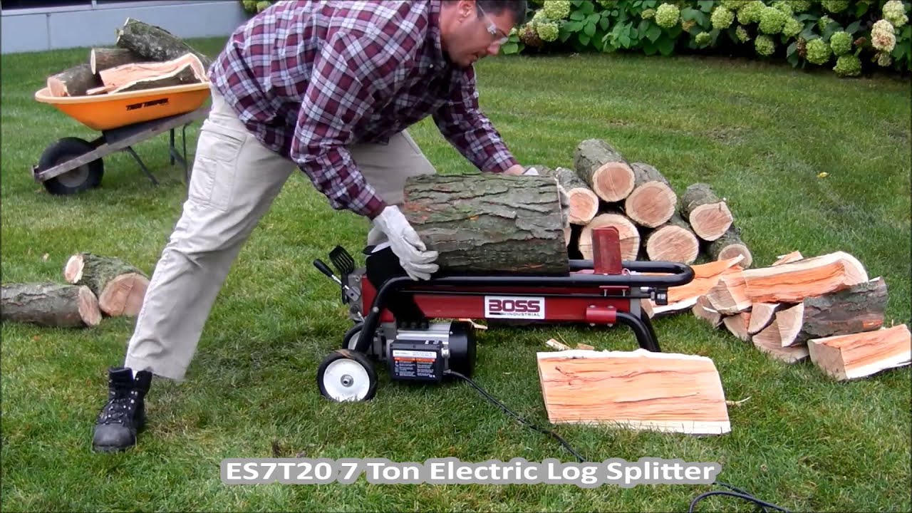 ES7T20 Boss Industrial 7 Ton Electric Log Splitter