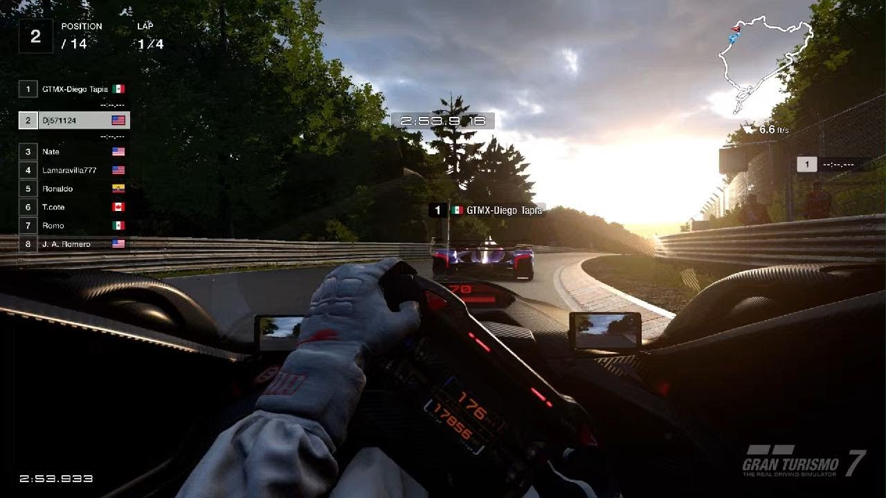 Nurbergring 4 laps battle one make Redbull race car challenge