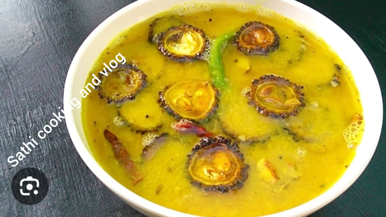 তেঁতোর ডাল বা উচ্ছে দিয়ে মটর ডালের রেসিপি l dal Uchhe dile motor dal l Bitter gourd lentil recipe 