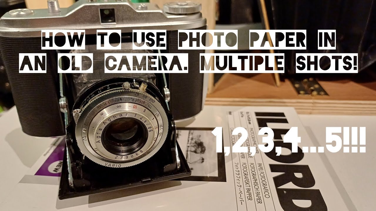 How to use photographic paper in an old camera. Multi shot!