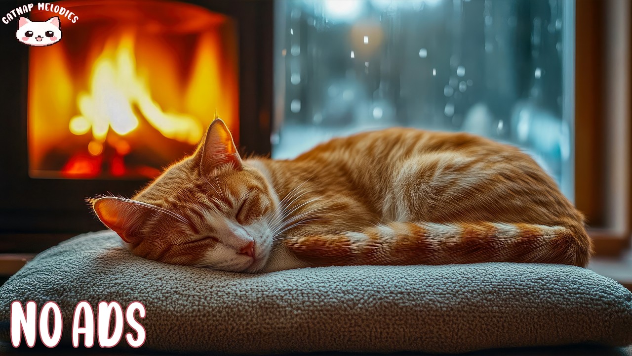 Deep Sleep Music for Cats 🐾 Soft Piano Music with Rain Sound for Relaxation and Healing Insomnia
