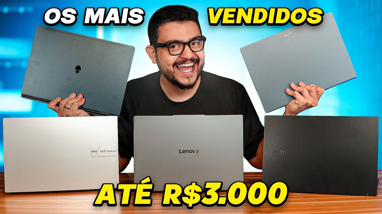 Melhor NOTEBOOK BARATO de 2026? Veja os TOP at&eacute; R$3000!