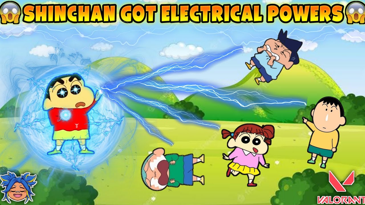 Shinchan got electrical powers 😱🔥 | Shinchan and his friends playing valorant 😂🔥 | funny gameplay