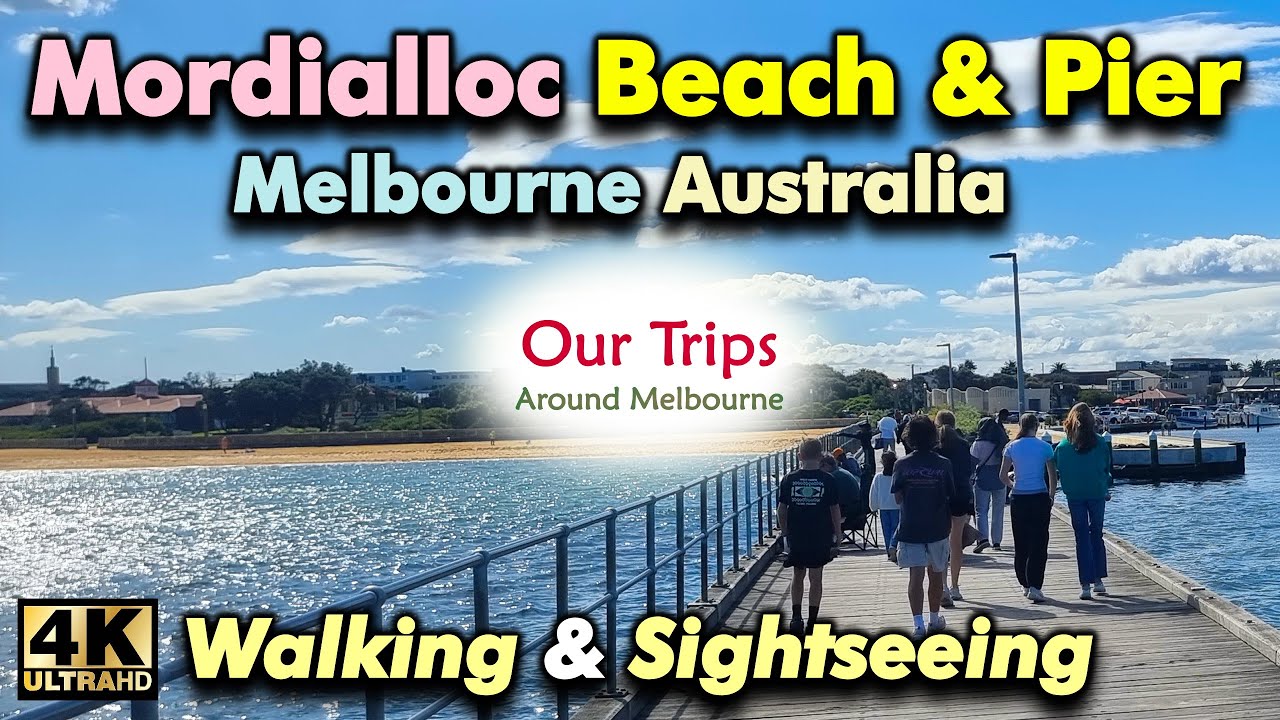 MORDIALLOC BEACH & PIER WALKING TOUR MELBOURNE VICTORIA AUSTRALIA | A PLEASANT WALK PANORAMIC VIEWS