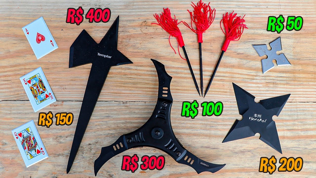 Testando as ARMAS de ARREMESSO mais CARAS e BARATAS