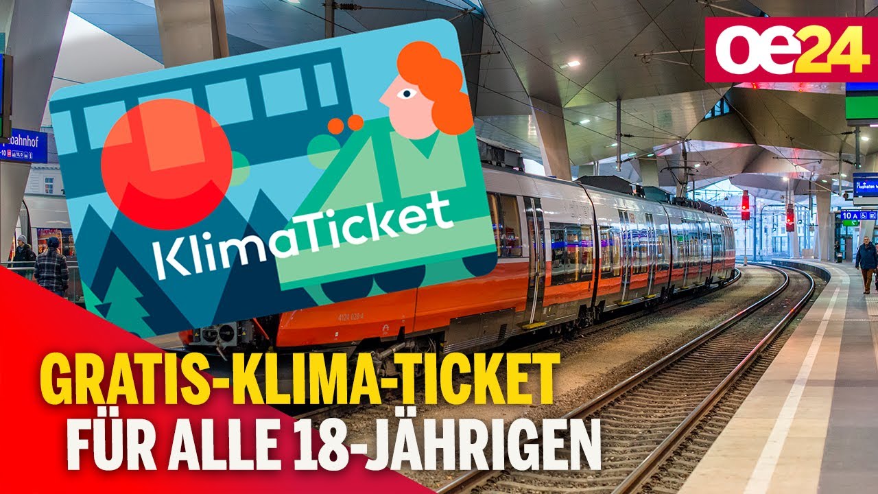Gratis-Klima-Ticket für alle 18-Jährigen startet