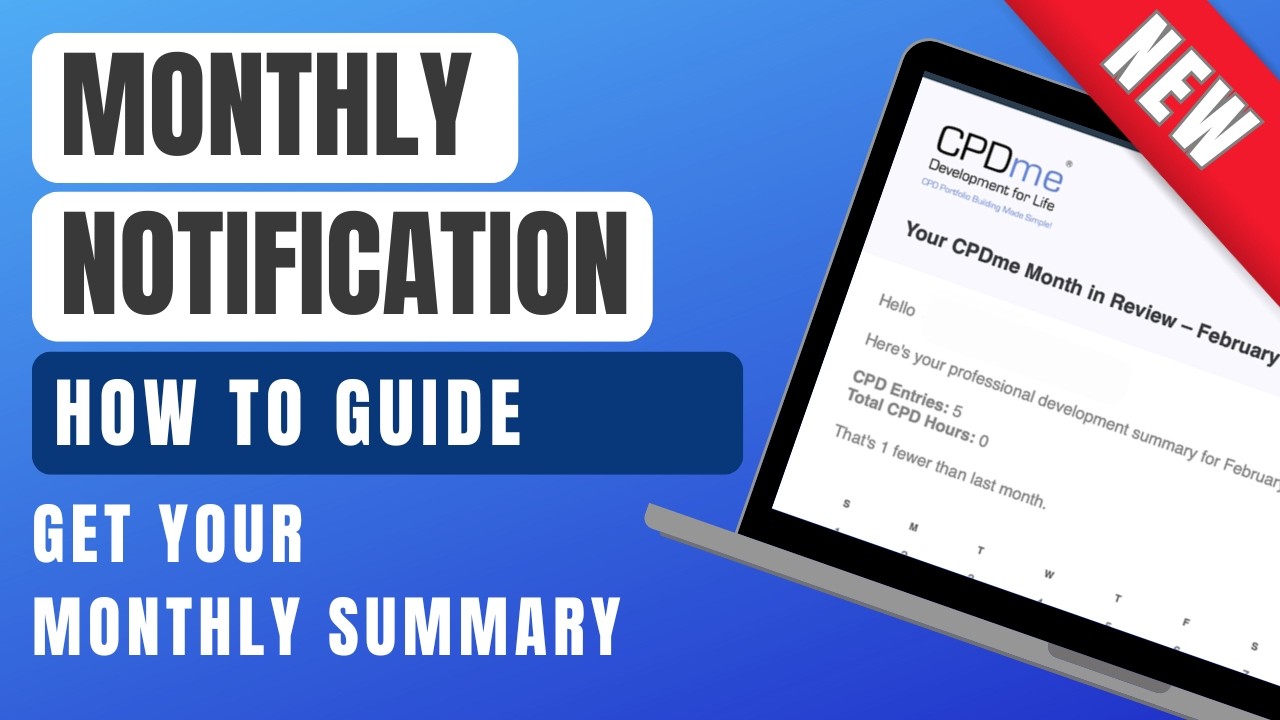 New Monthly Notification Feature - How to Guide