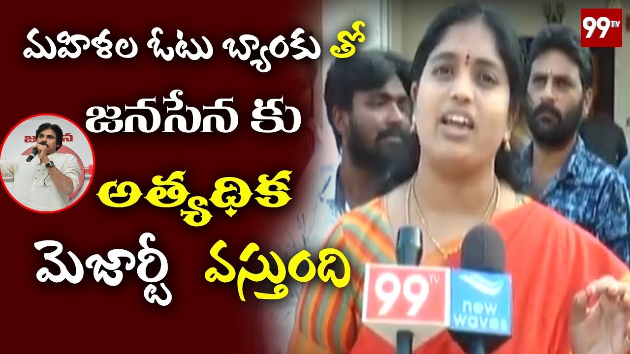 Janasena Veera Mahila Ganta Swarupa Speech on Pawan Praja porata Yatra | Face to Face | 99 TV