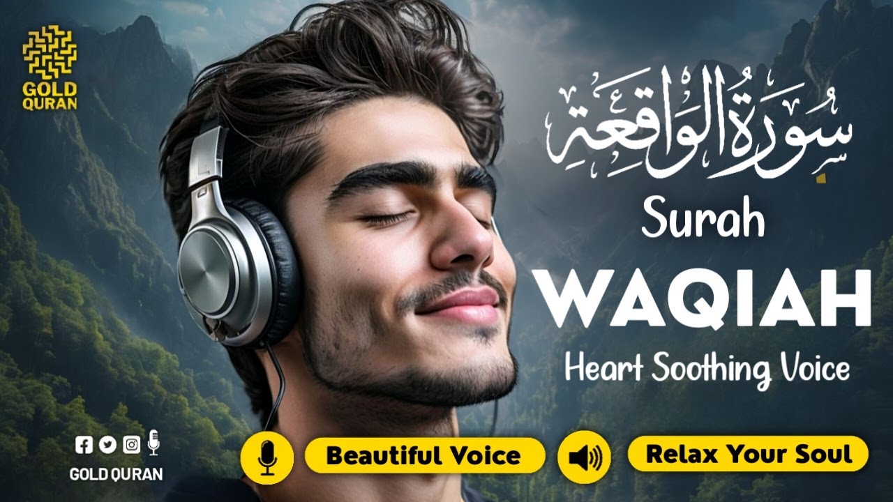 Sura Al-Waqiah Tilawah for Relaxation and Sleep ✦ Calming Qari Voice ✦ Healing Quran in Clear Audio