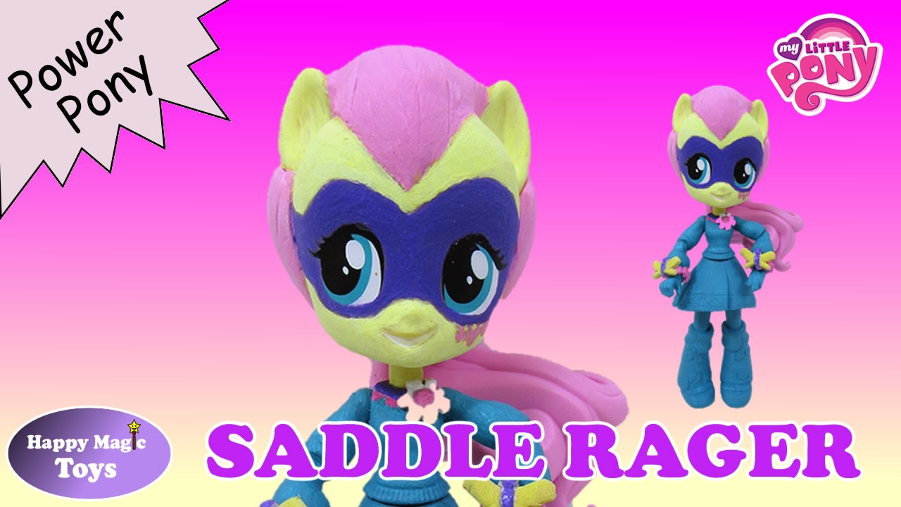 CUSTOM My Little Pony Saddle Rager Power Pony Fluttershy Equestria Girls Happy Magic Toys