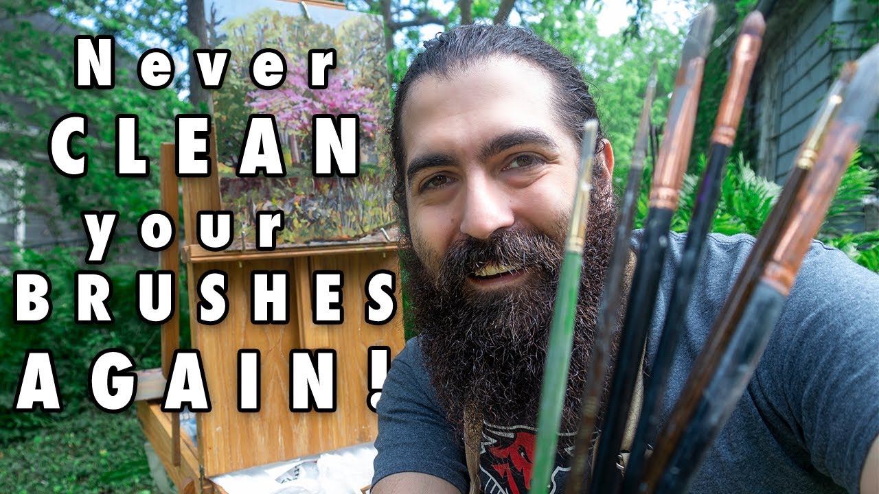 Never CLEAN Oil Paint Brushes AGAIN! | Plein Air Oil Painting Art Vlog