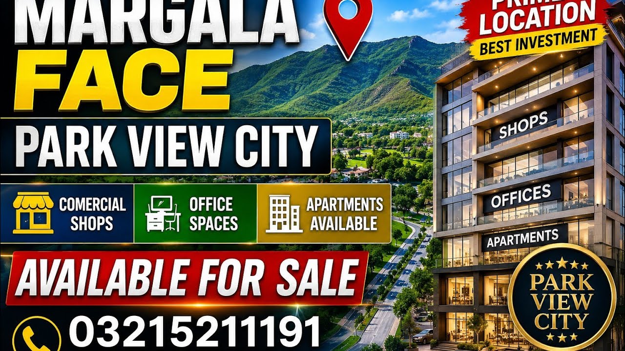 Park view city islamabad cda approved society Comercial shops office appartment on cash payment 