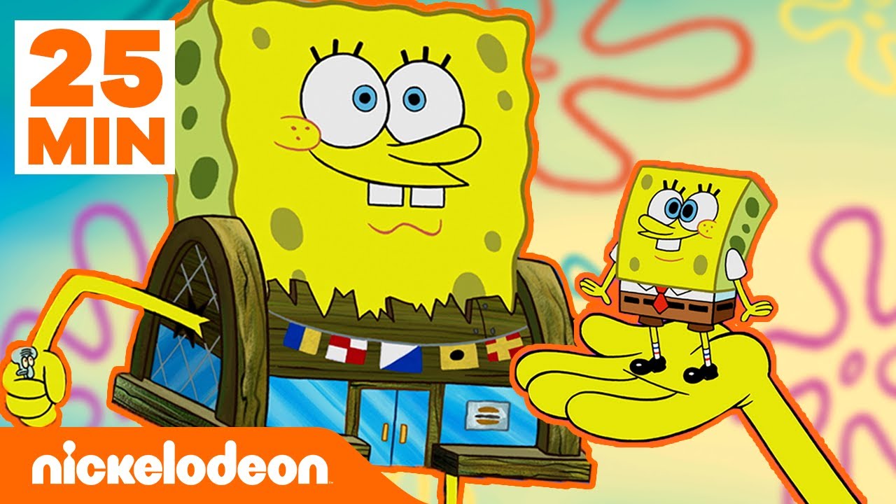 Bob l'&eacute;ponge | Bob l'&eacute;ponge change de taille pendant 25 MINUTES ! | Nickelodeon France
