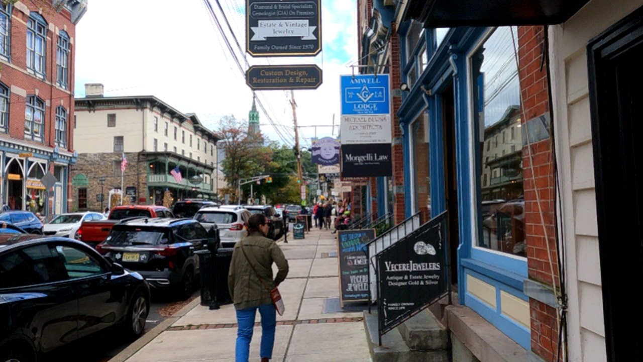 ⁴ᴷ⁶⁰ Walking tour of Lambertville, New Jersey