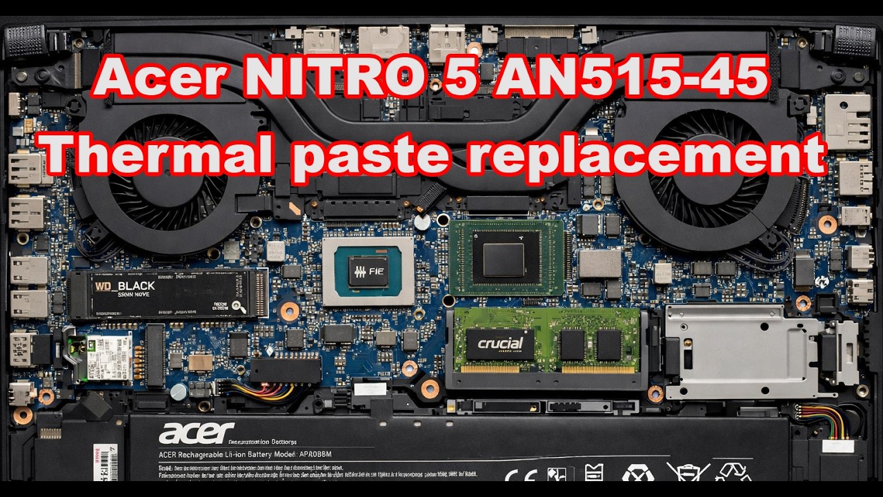 Acer NITRO 5 AN515-45 Thermal paste replacement