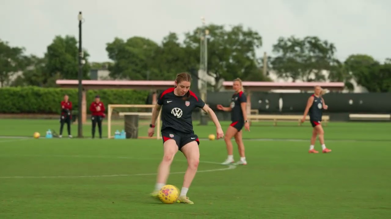 USWNT B-Roll, Alyssa Thompson (Chelsea FC) scores during training ahead of second match versus Italy