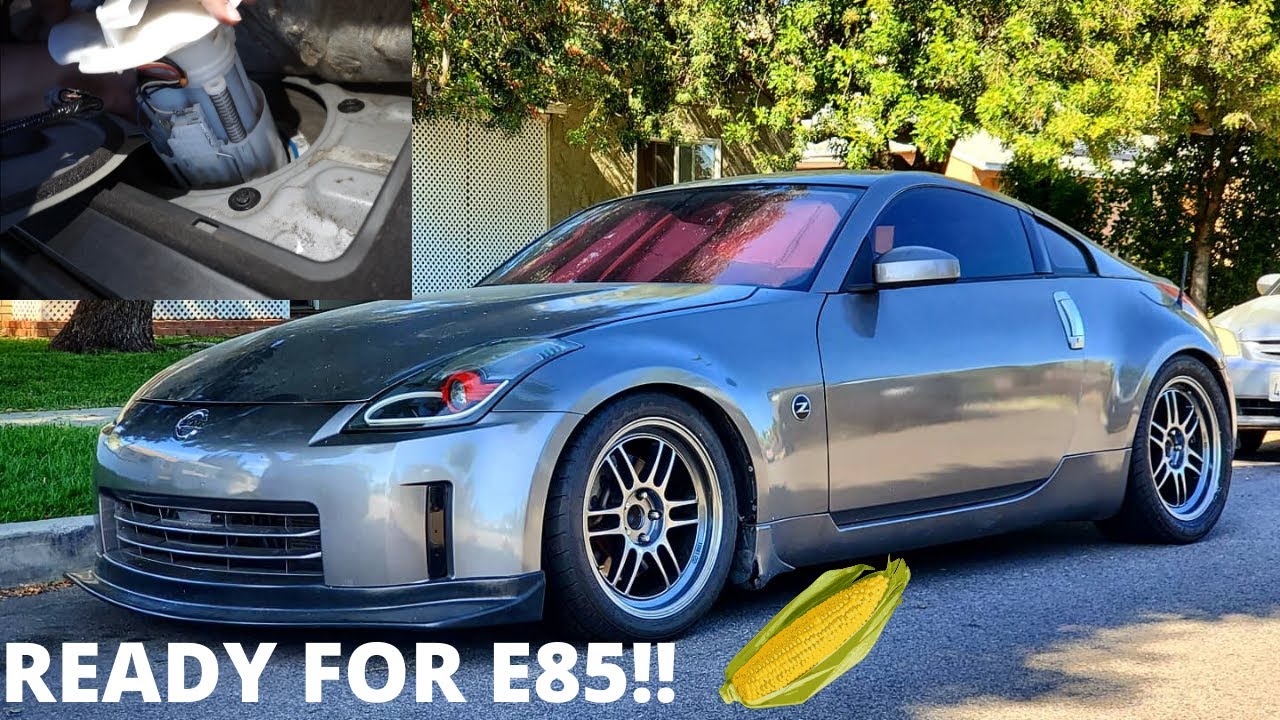 INSTALLING FUEL PUMP ON MY 350Z FOR E85!!