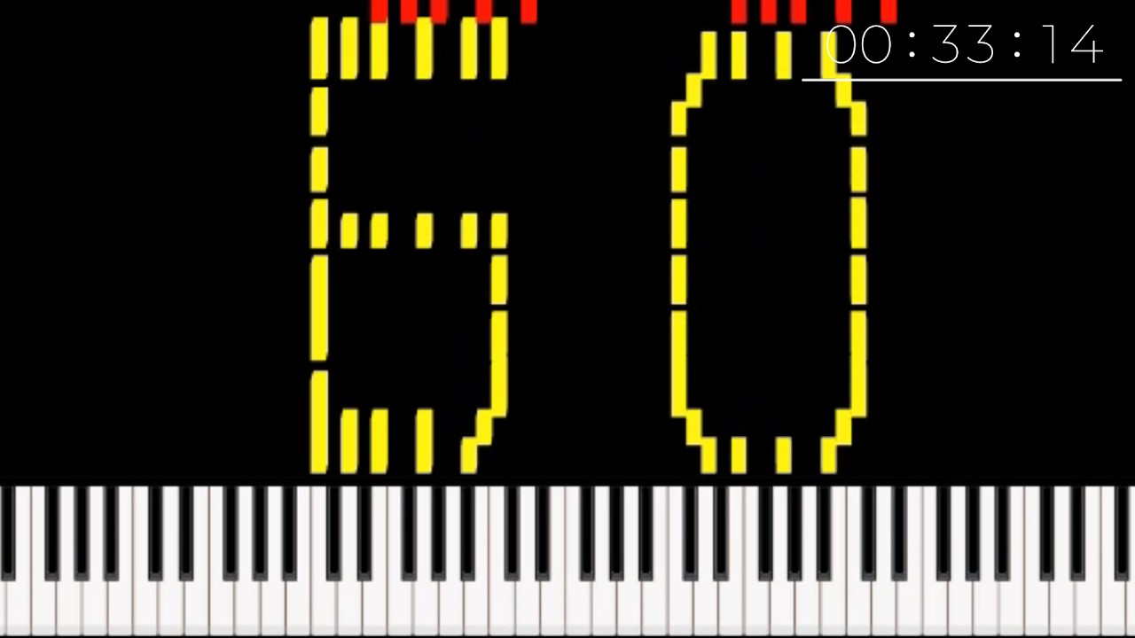 100 to 0 Countdown in 60 Seconds on Piano