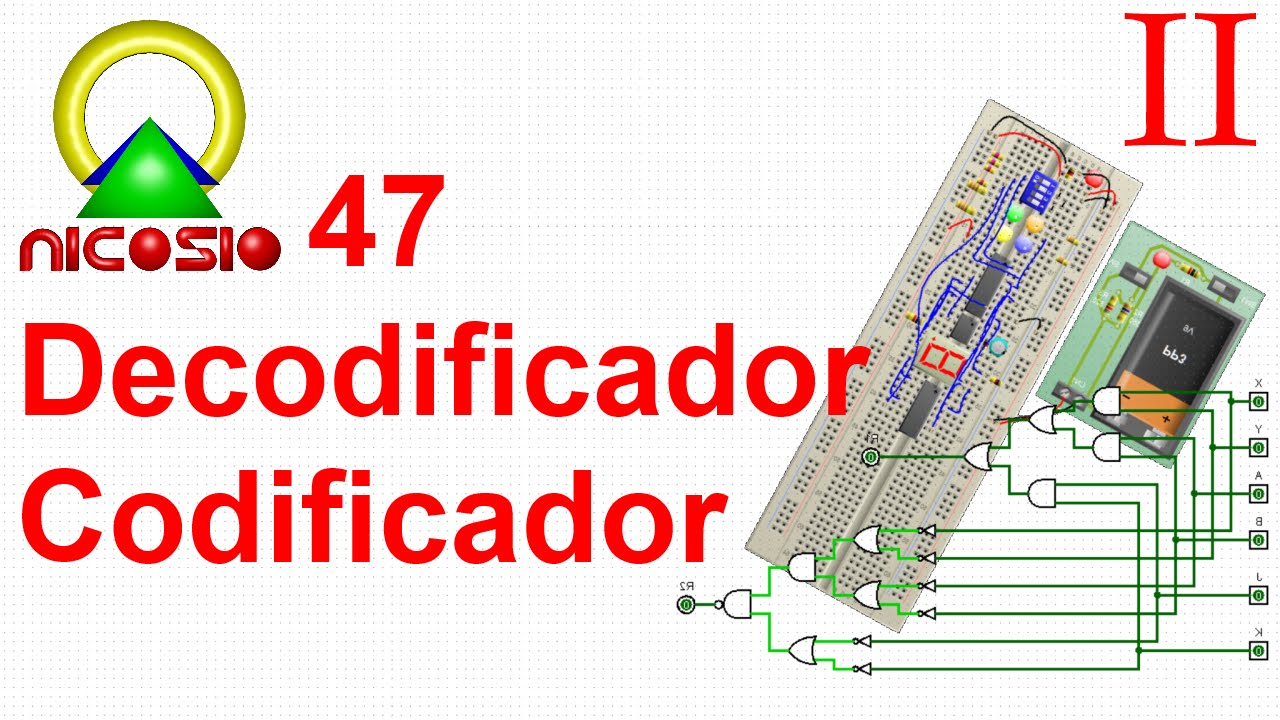 Circuitos digitales 47 --- Decodificador y codificador, decoder, encoder