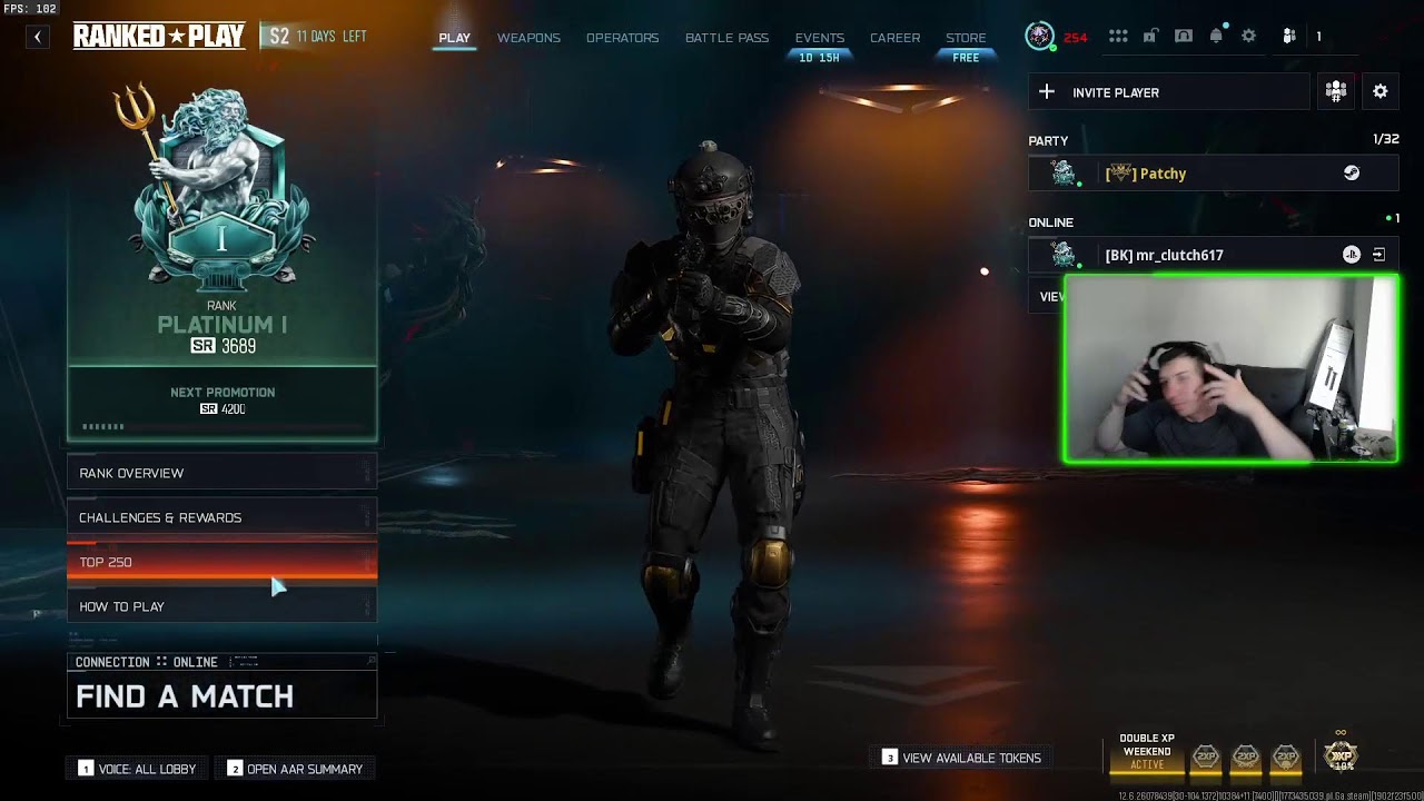 2XP Weekend | Level 1000 Grind | Ranked play
