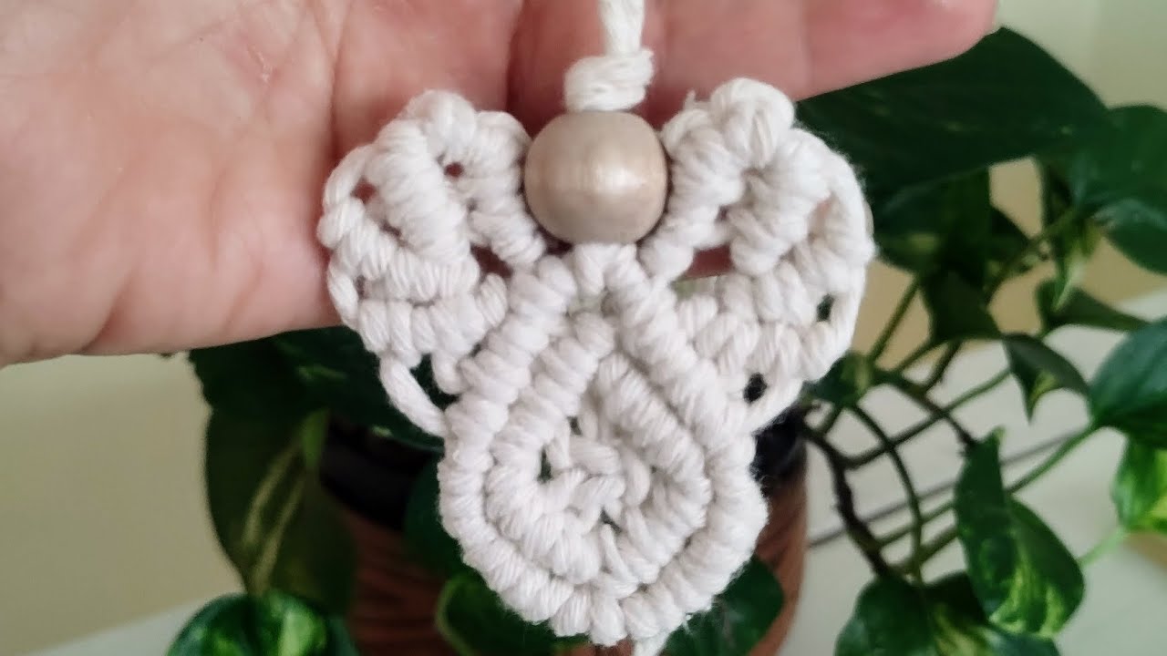 ANJO EM MACRAME- ENFEITE DE NATAL