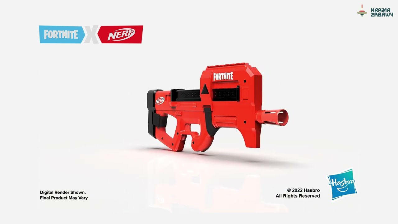 Hasbro Nerf Elite - Wyrzutnia Fornite Compact SMG + strzałki F4106 - Prezentacja 360