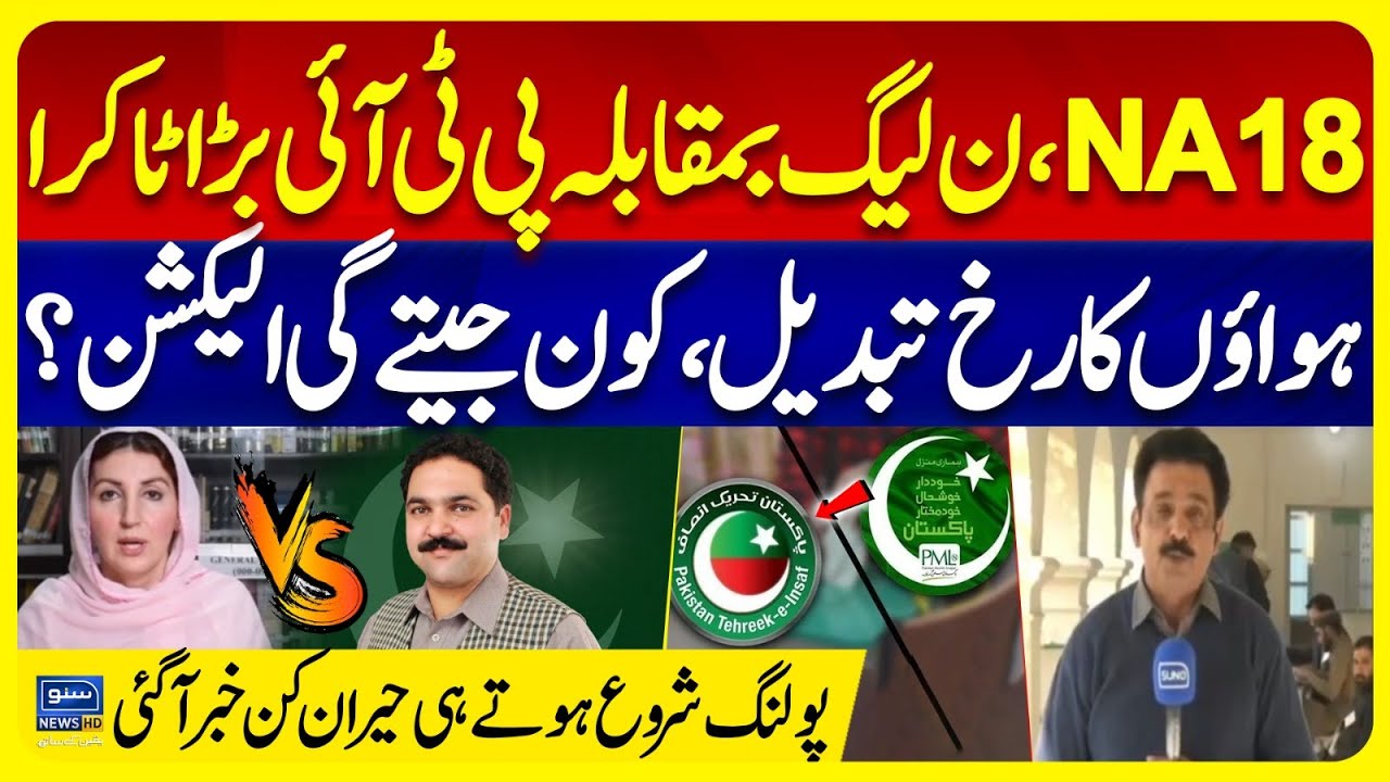 NA-18 Showdown | PML-N vs PTI | Surprising Twist as Polling Begins! | Latest Update | Suno News HD
