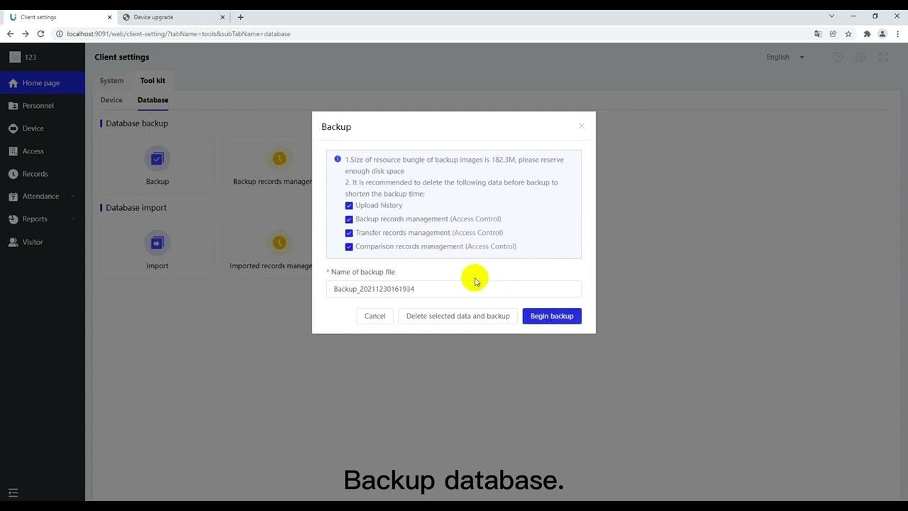 Ustar Tutorial - Database settings