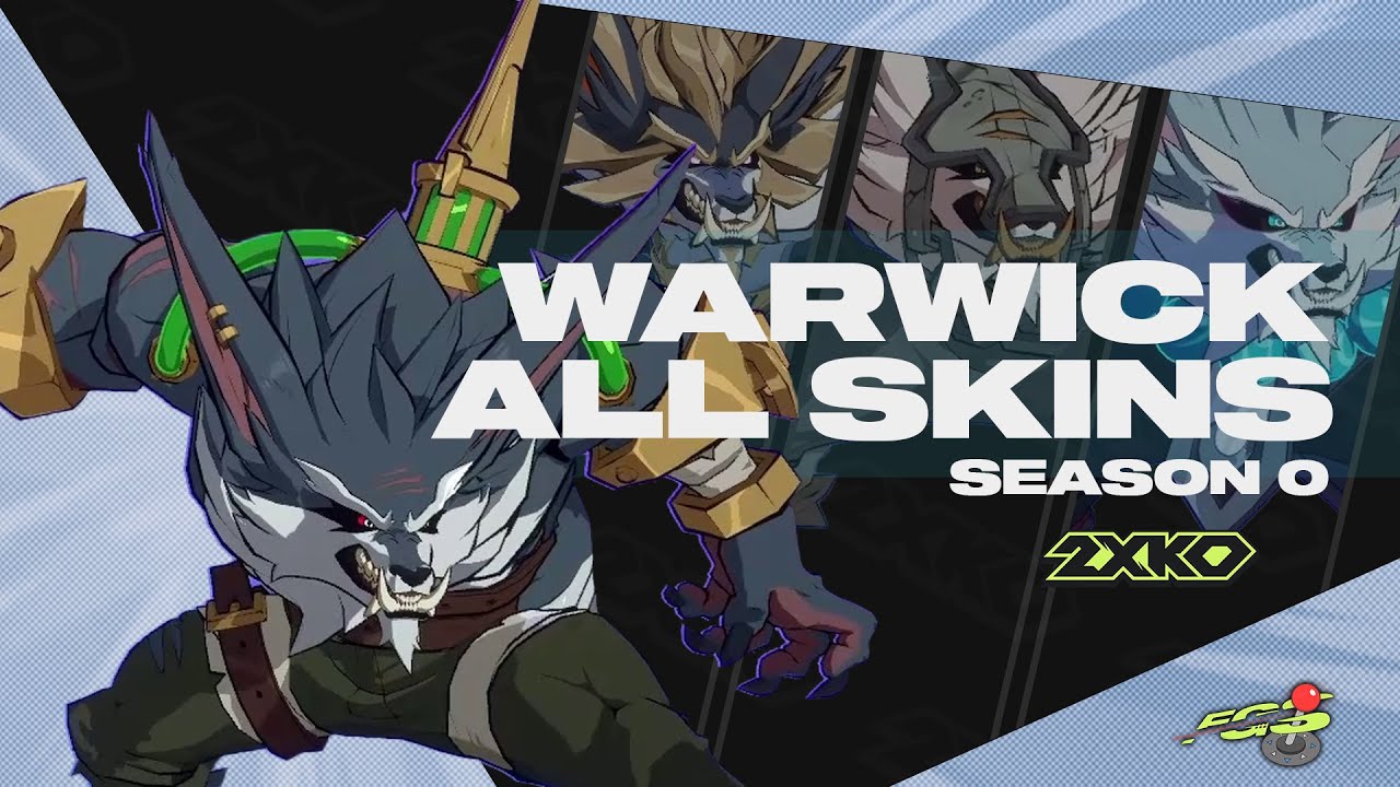 2XKO WARWICK - All SKINS and CHROMAS | SEASON 0