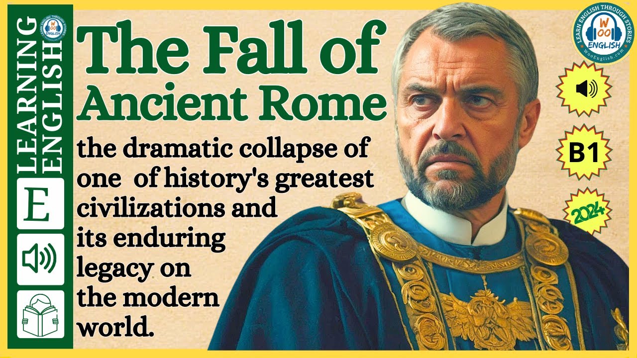 Improve your English  ⭐  Very Interesting Story - Level 3 -  The Fall of Ancient Rome | WooEnglish