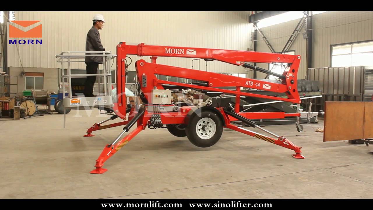 How to operate the towable cherry picker/articulated boom lift from MORN LIFT?