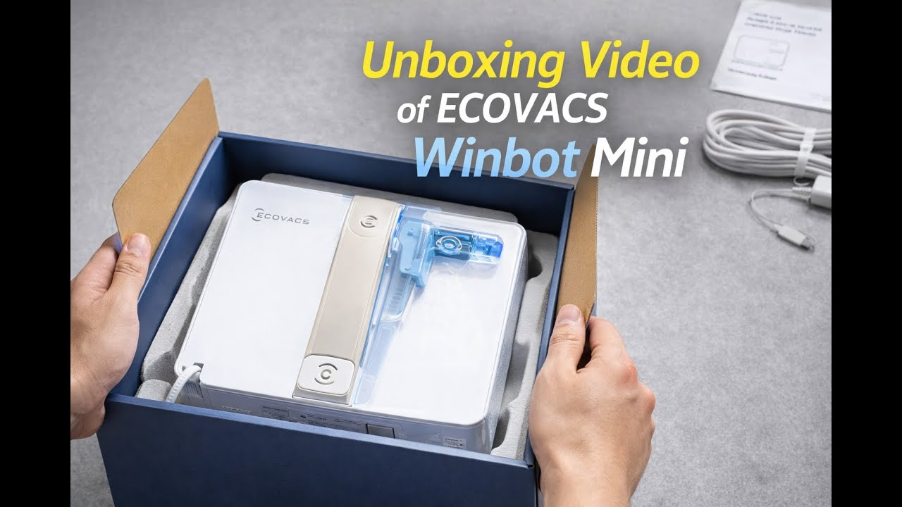 ECOVACS Winbot Mini Unboxing | What’s Inside the Box? How to use video.