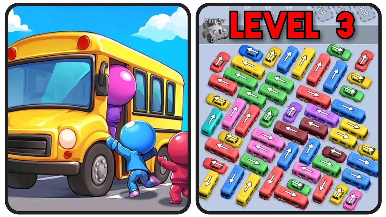 Car Jam Level 3 Game Walkthrough || Bus Out - Bus Jam Puzzle Game