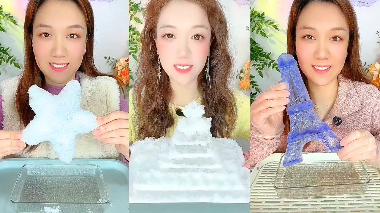 Frosted Star Ice Crystal Tree Ice and Snowy Ice ASMR
