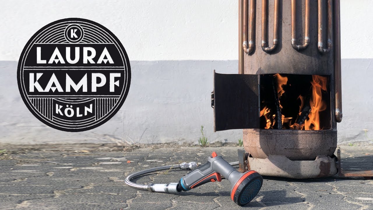Off Grid Water Heater - Hot Water with DIY Firestove