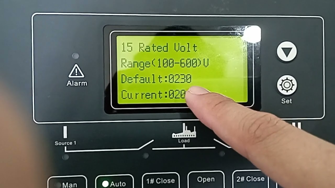 SMARTGEN ATS Controller - Rated Voltage setting - TAGALOG