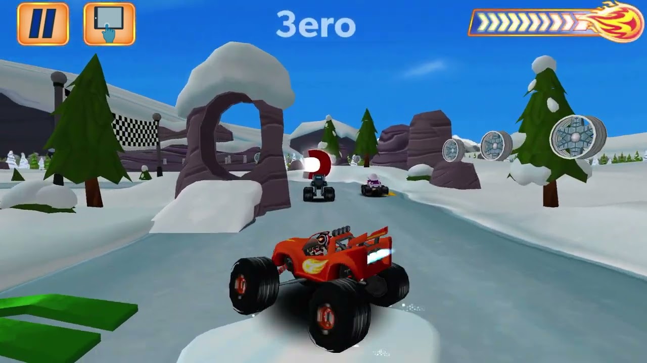 BLAZE & THE MONSTER MACHINES #289 🔥Blaze y los Monster Machines - PENDIENTES NEVADAS Mapa!
