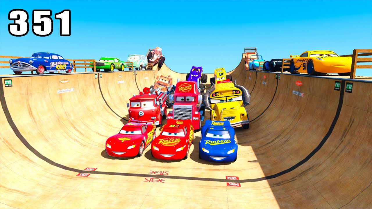 GTA V Mods Stunt Car Racing Challenge 🚙 By SPIDER-MAN With Amazing Super Cars monster trucks ep 351